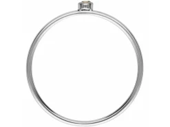 Sterling Silver April Birthstone Stacking Ring 2mm White Cubic Zirconia