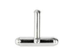 Sterling Silver Assembled Cufflink Fitting Round Bar With U Arm Plain