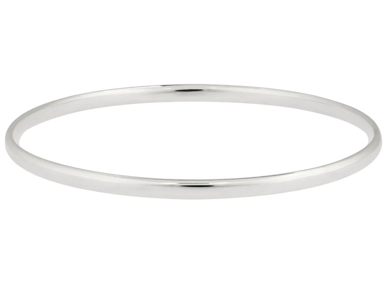 Sterling Silver Bangle 3.5mm Wide Hallmarked