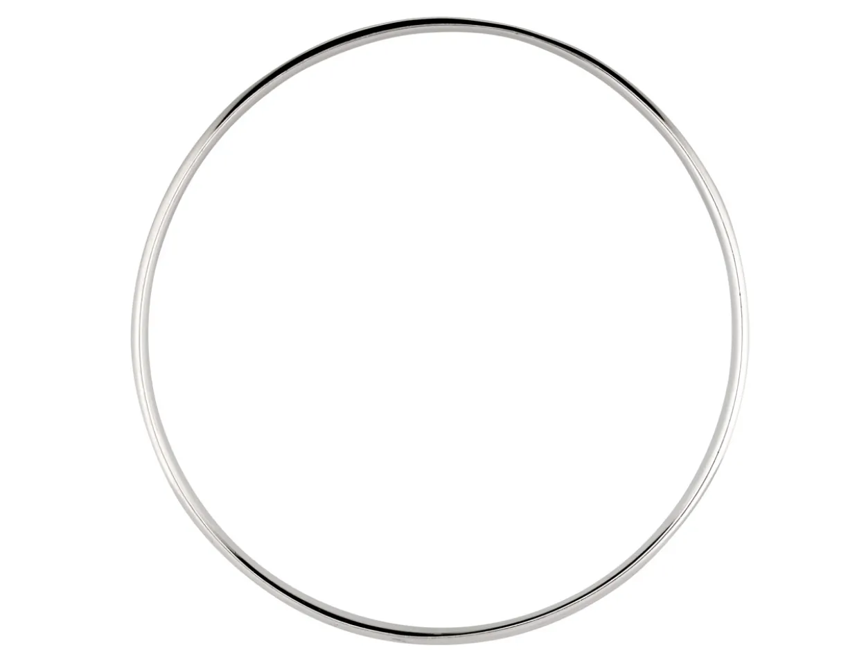 Sterling Silver Bangle 3.5mm Wide Hallmarked
