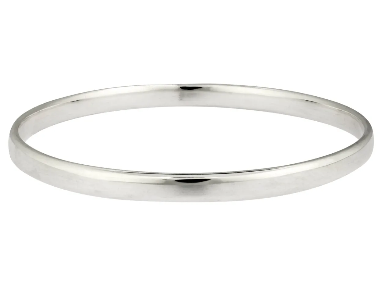 Sterling Silver Bangle 5.4mm Wide Hallmarked