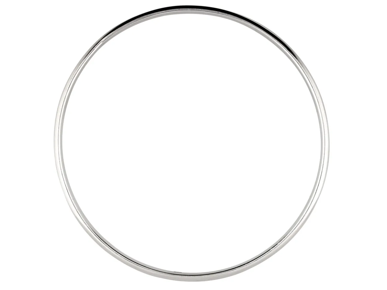 Sterling Silver Bangle 5.4mm Wide Hallmarked