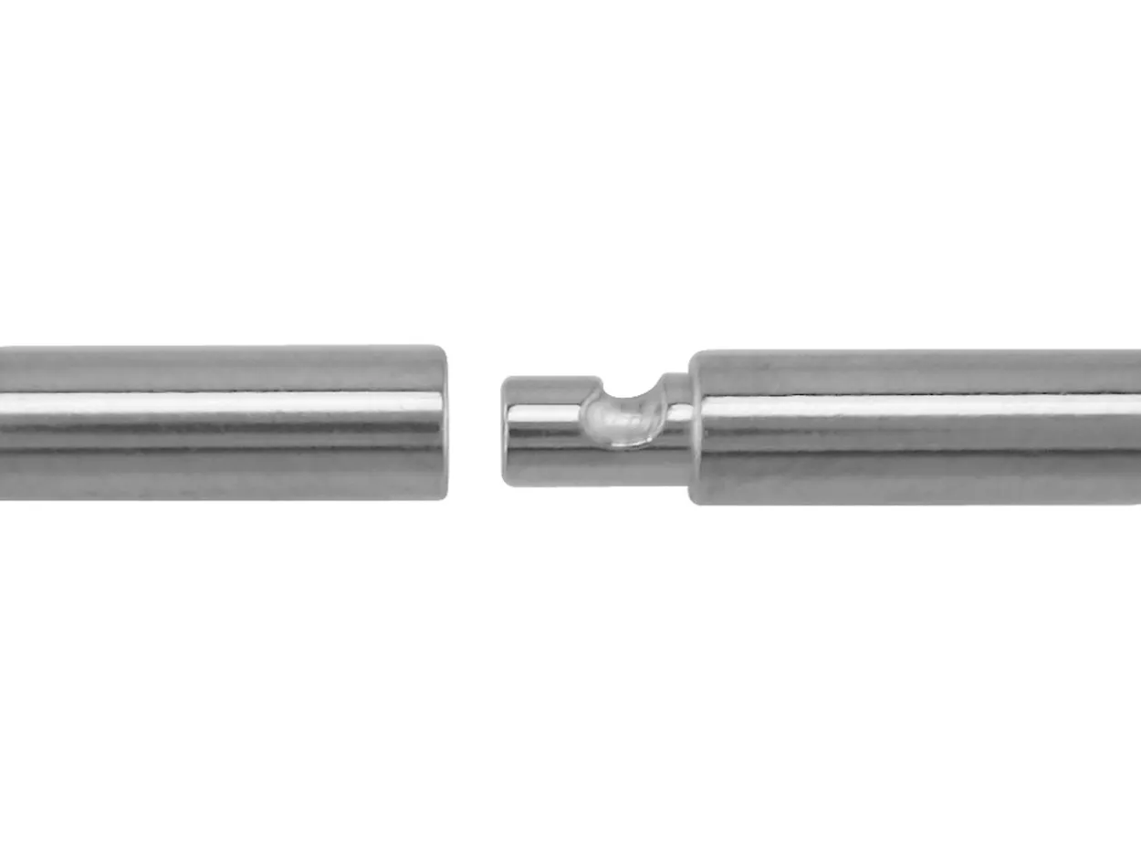 Sterling Silver Bayonet Clasp, With A Push And Twist Action, 3.5mm Outside Diameter