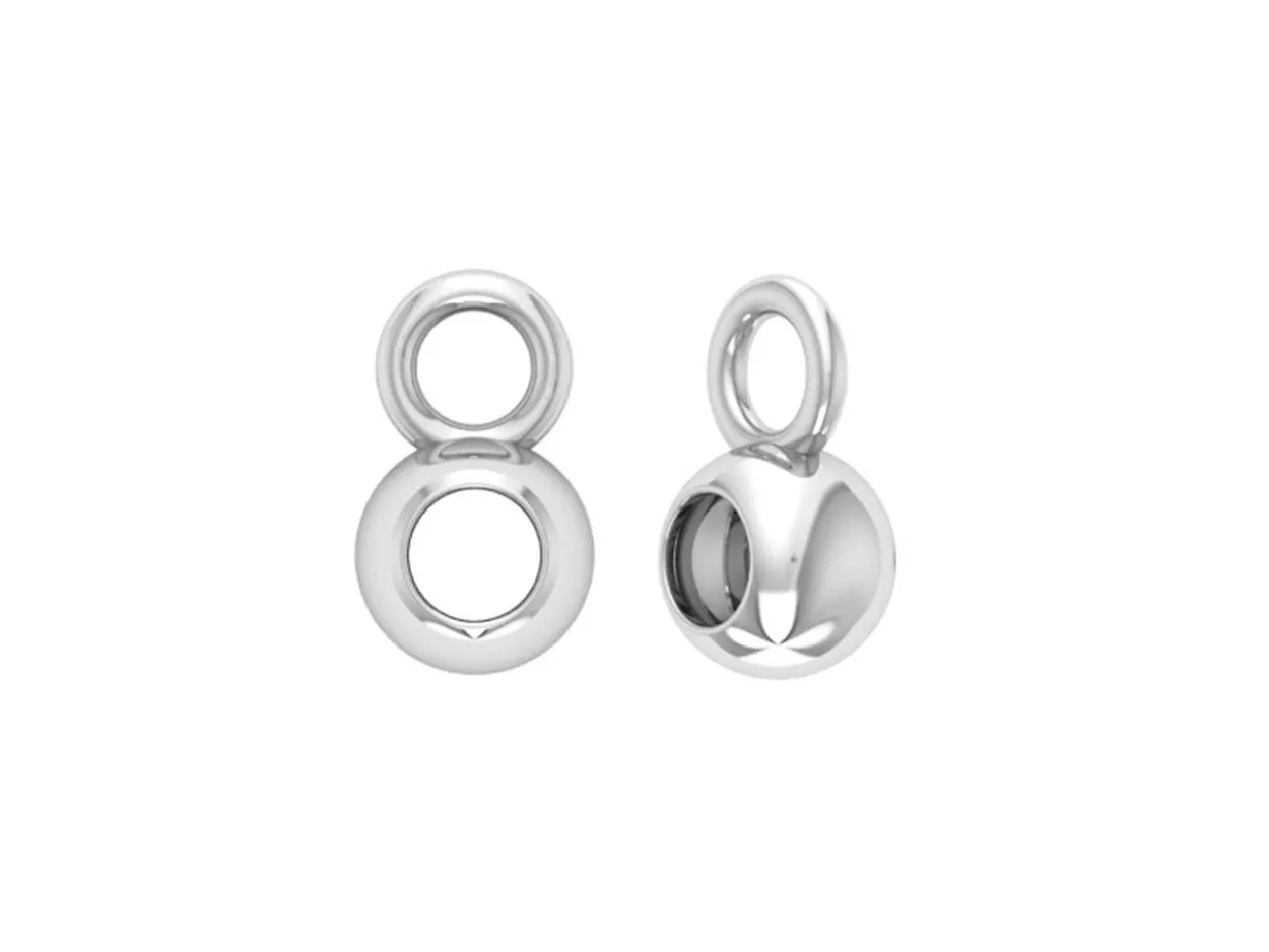 Sterling Silver Bead Bail 4mm Pack of 10