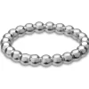 Sterling Silver Beaded Ring 3mm Size M