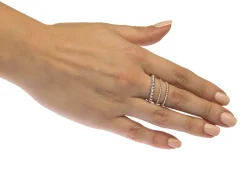 Sterling Silver Beaded Ring 1.5mm Size K