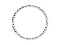 Sterling Silver Beaded Ring 1.5mm Size S