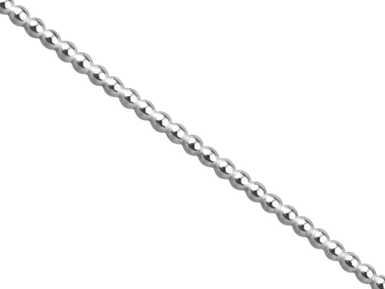 Sterling Silver Beaded Wire 1mm