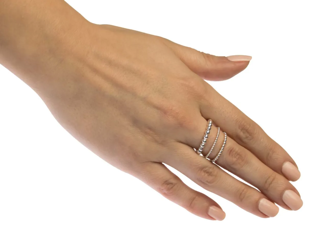 Sterling Silver Beaded Wire 1mm