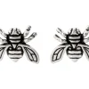 Sterling Silver Bee Design Stud Earrings