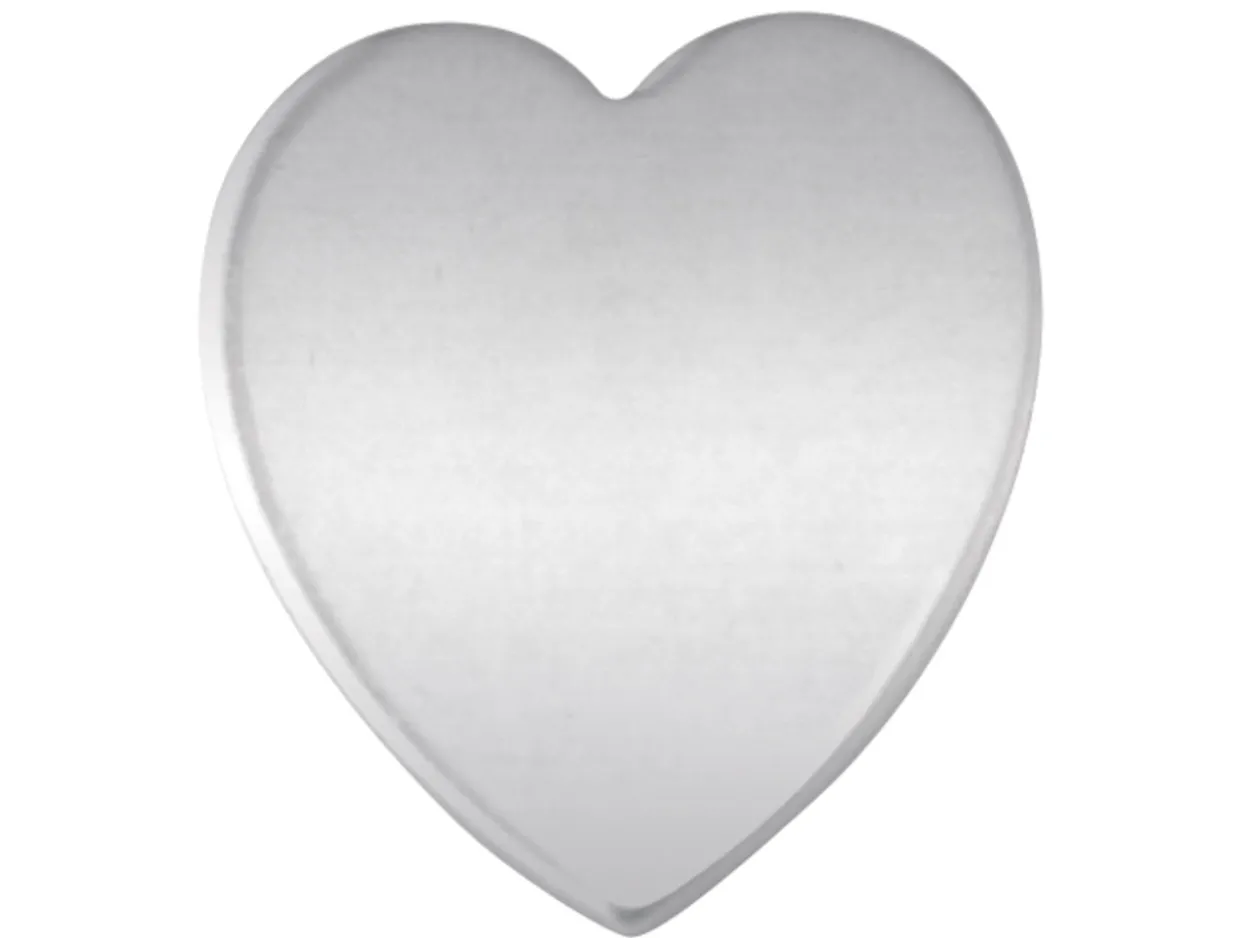 Sterling Silver Blank F12 0.80mm Pack of 20 Fully Annealed Solid Heart Shape 14.6mm X 12.8mm, 100% Recycled Silver
