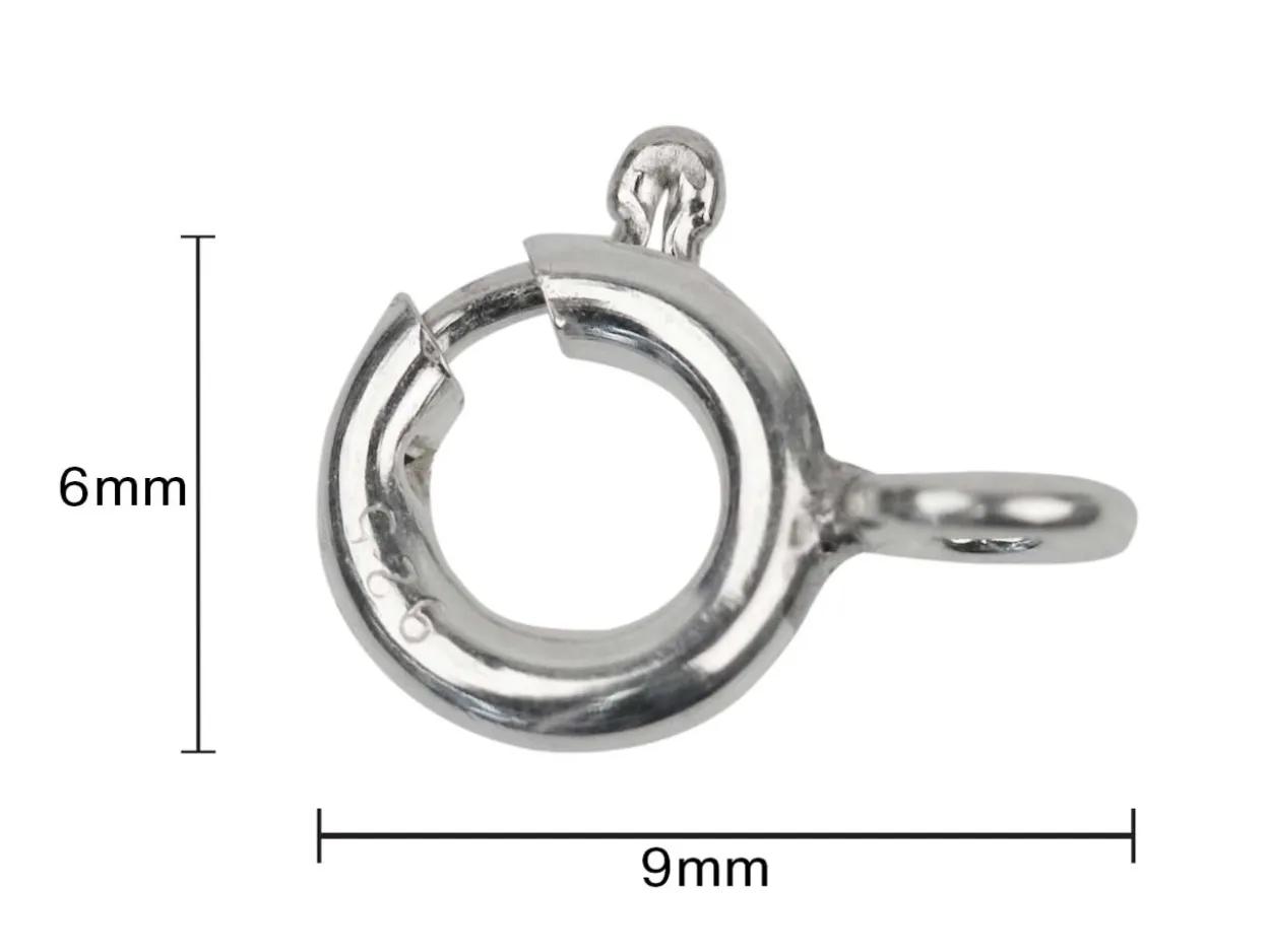 Sterling Silver Bolt Rings Closed 6mm Pack of 10
