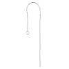 Sterling Silver 1" Box Chain Ear Thread With U-bar