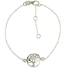 Sterling Silver Bracelet With Tree Of Life Locator, 7.5"/19cm