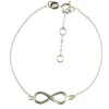 Sterling Silver Bracelet With Infinity Locator, 7.5"/19cm