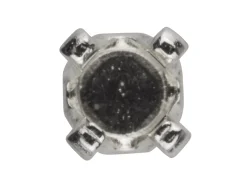 Sterling Silver Buttercup 4 Claw Ear Stud 3mm