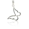 Sterling Silver Butterfly Outline Pendant