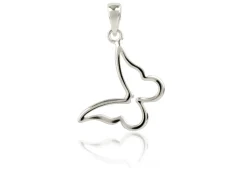 Sterling Silver Butterfly Outline Pendant