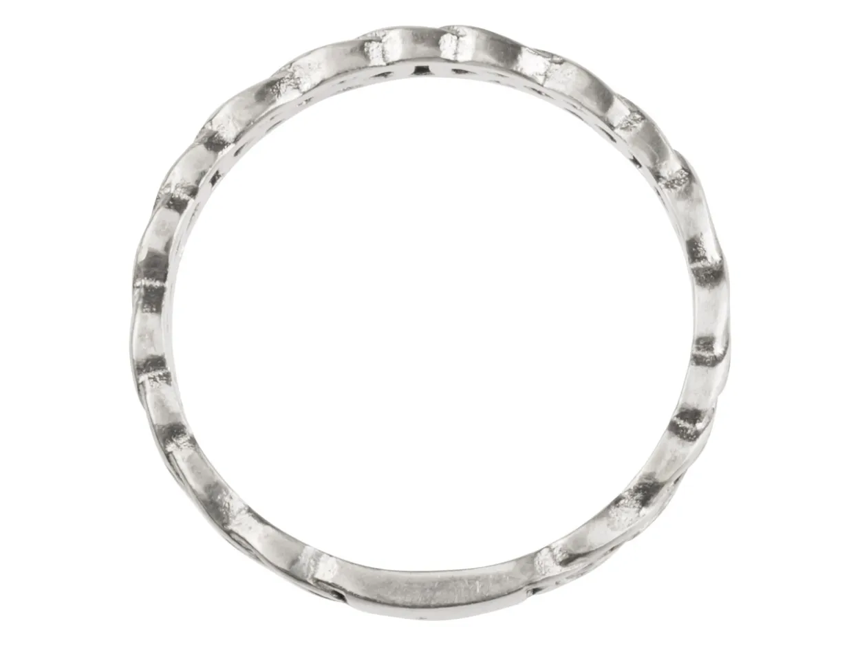 Sterling Silver Celtic Band Ring 4mm Wide Hallmarked Size O