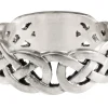 Sterling Silver Celtic Band Ring 8mm Wide Hallmarked Size R