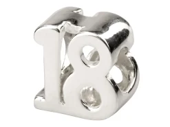 Sterling Silver '18' Charm Bead