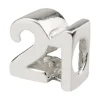 Sterling Silver '21' Charm Bead