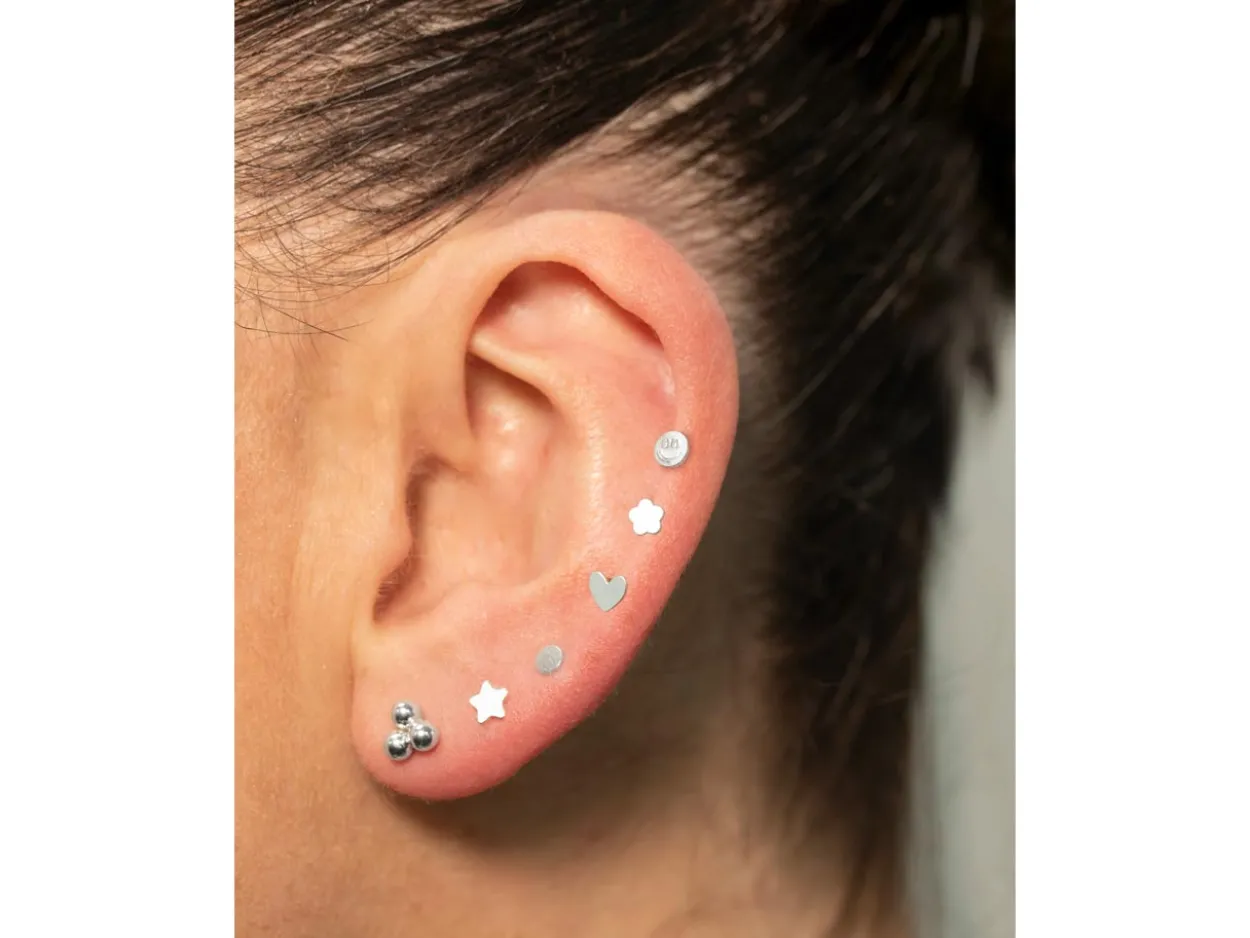 Sterling Silver Circle Labret Post 3mm