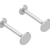Sterling Silver Circle Labret Stud Earrings