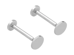 Sterling Silver Circle Labret Stud Earrings