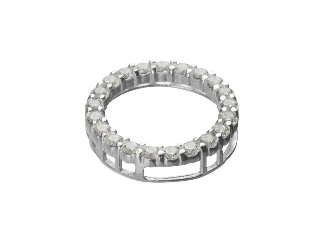 Sterling Silver Circle Of Life Stone Set 14mm