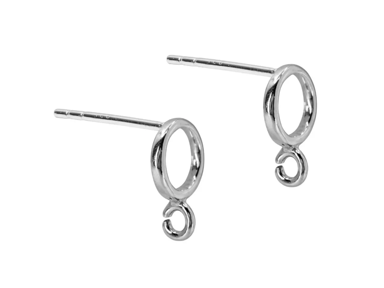 Sterling Silver Circle Of Life And Ring Earring 6mm Pack of 2, 100% Recycled Silver