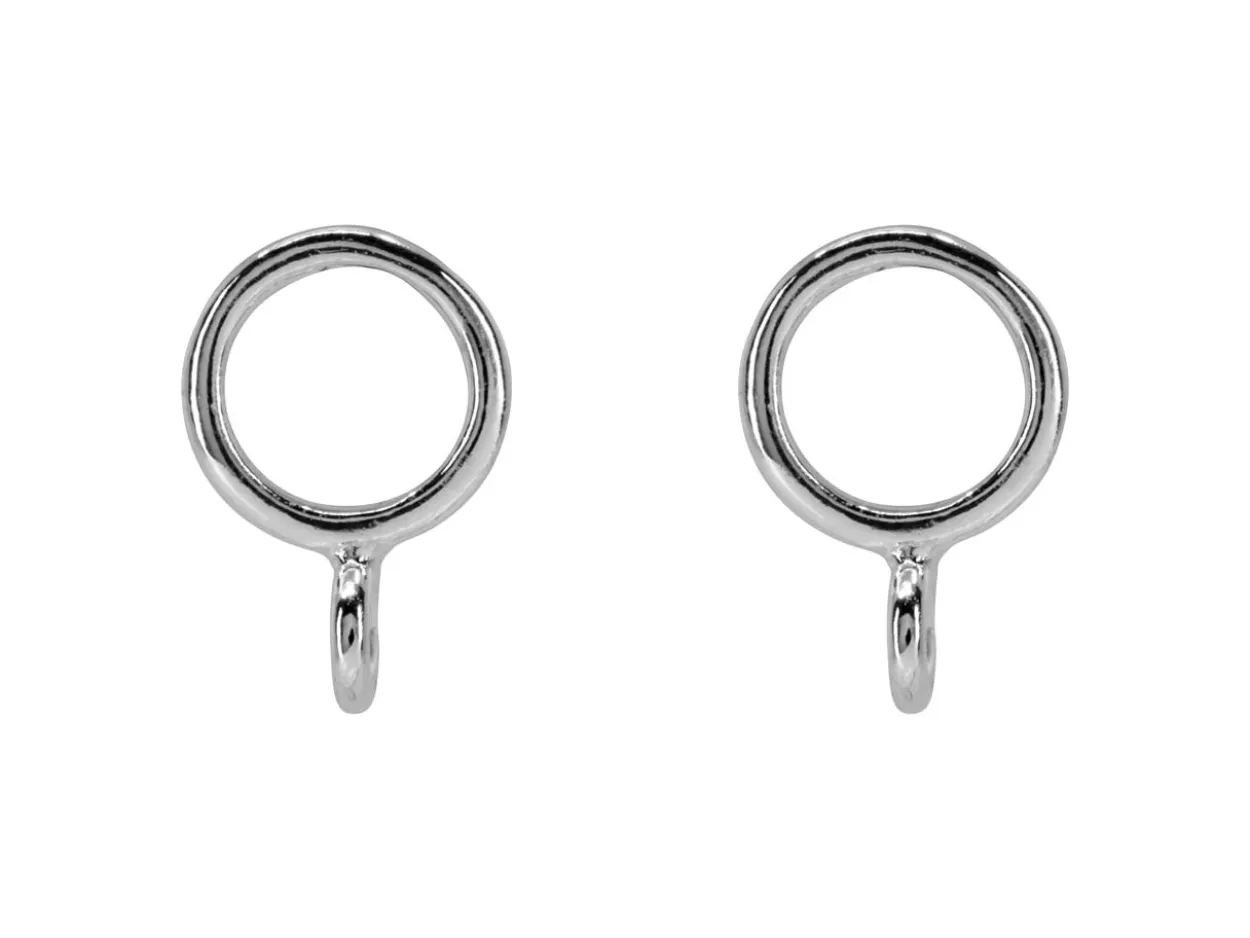 Sterling Silver Circle Of Life And Ring Earring 6mm Pack of 2, 100% Recycled Silver
