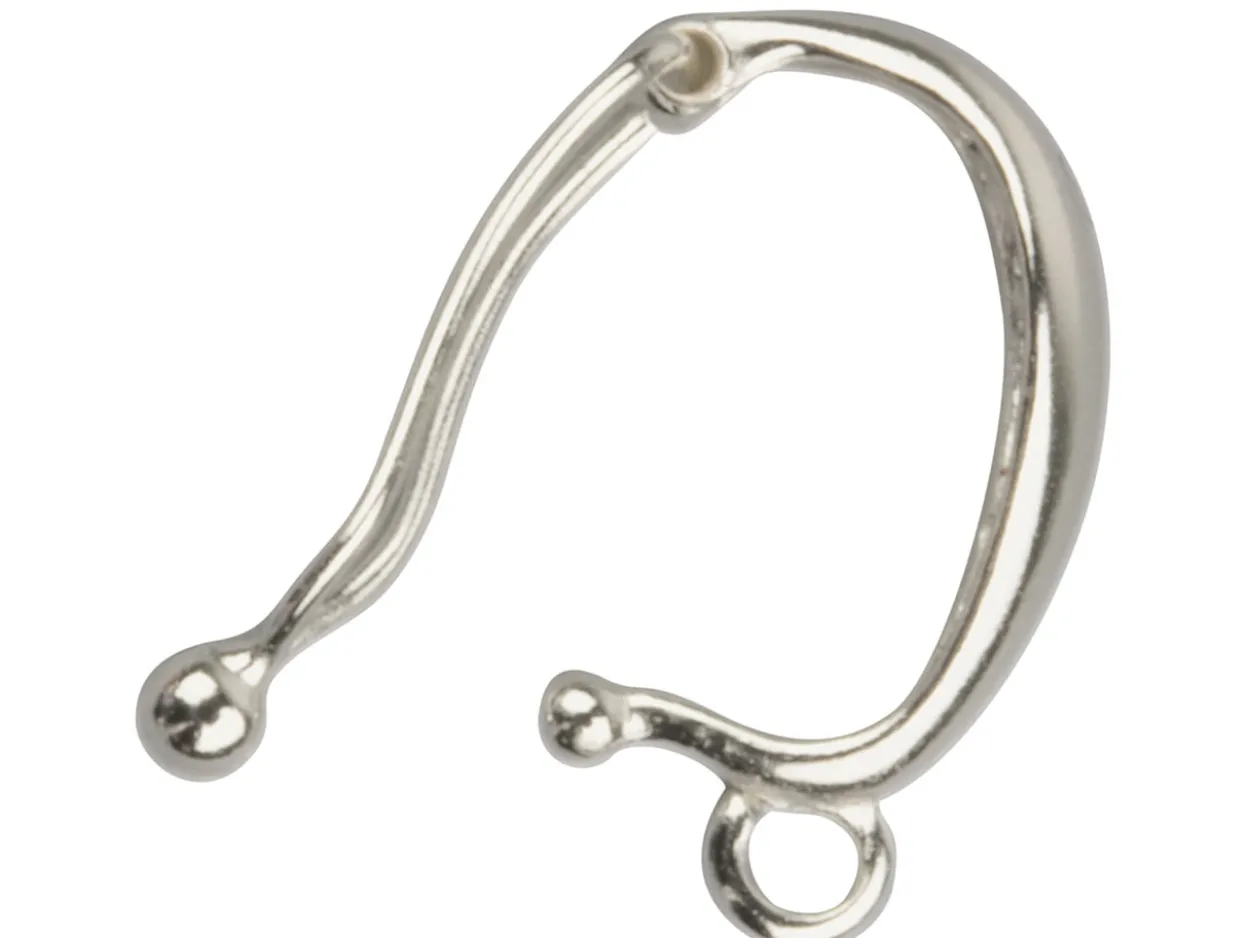 Sterling Silver Clip On Bail 14mm Domed Front