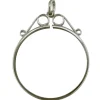 Sterling Silver Coin Mount British Crown Coin 5/- Scroll Top Pendant, 100% Recycled Silver