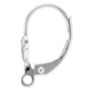 Sterling Silver Continental Ear Wire, With Grooved Fan