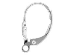 Sterling Silver Continental Ear Wire, With Grooved Fan