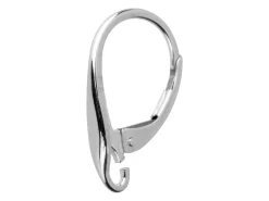 Sterling Silver Continental Ear Wire Knife Edge With Open Loop