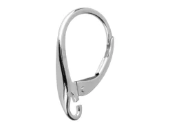 Sterling Silver Continental Ear Wire Flat With Open Loop
