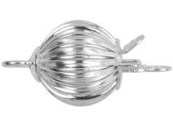 Sterling Silver Corrugated Ball Clasp 6mm