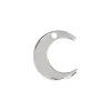 Sterling Silver Crescent Moon Connector 10mm