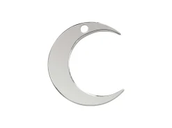 Sterling Silver Crescent Moon Connector 20mm