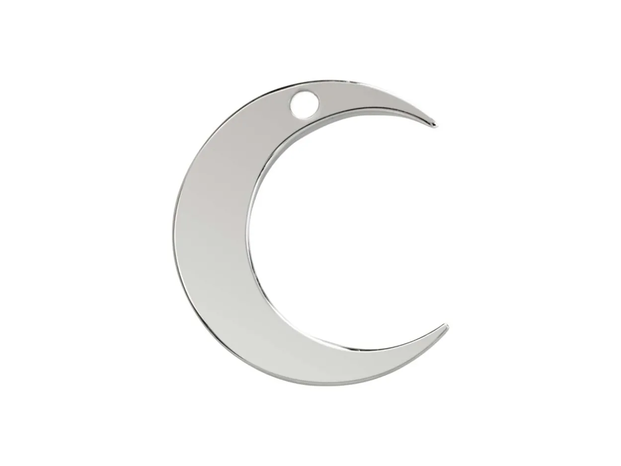 Sterling Silver Crescent Moon Connector 20mm