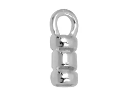 Sterling Silver Crimp Tube And Ring 2mm Id, Pack of 10