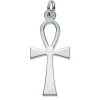 Sterling Silver Cross, Small Ankh 22.0mm x 9.8mm,