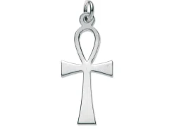 Sterling Silver Cross, Small Ankh 22.0mm x 9.8mm,