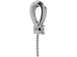 Sterling Silver Cubic Zirconia Set Rabbit Bail With Pin