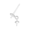 Sterling Silver Cup And Peg With 3mm Drop Cup