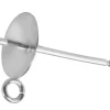 Sterling Silver Cup Peg Post Ring Pack of 10, 5mm, 302