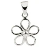 Sterling Silver Cut Out Daisy Pendant