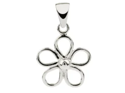 Sterling Silver Cut Out Daisy Pendant